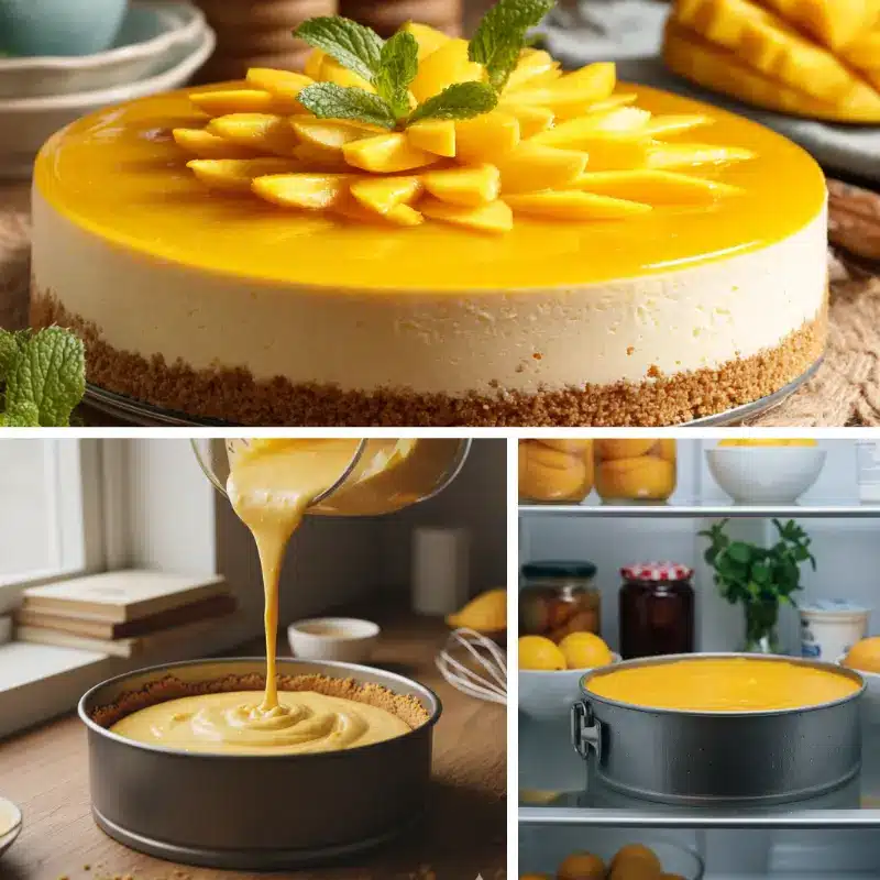 mango-cheesecake-process