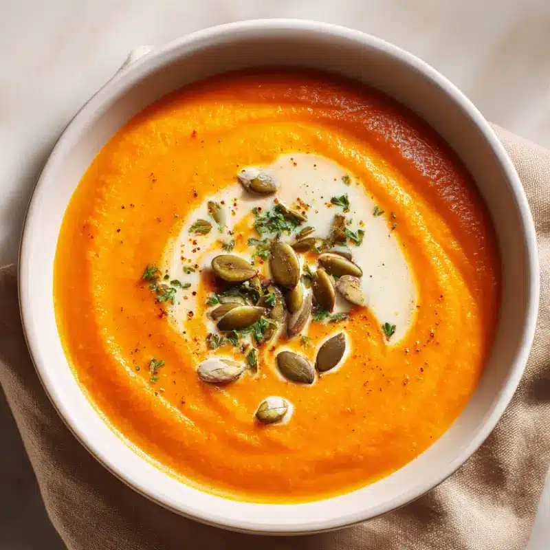 Coconut milk and Greek yogurt options for creamy carrot soup base.